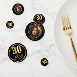 Confettis 30e anniversaire fabuleux - Noir et Or