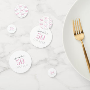 Confettis 50 et Fabulous Modern rose fête d'anniversaire