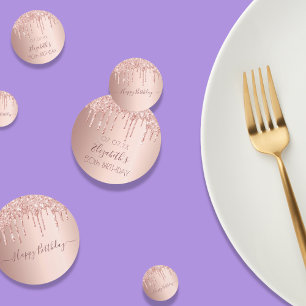 Confettis 50e anniversaire rose parties scintillant or goutt