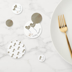 Confettis 50e ballon d'or pour l'anniversaire du Mariage