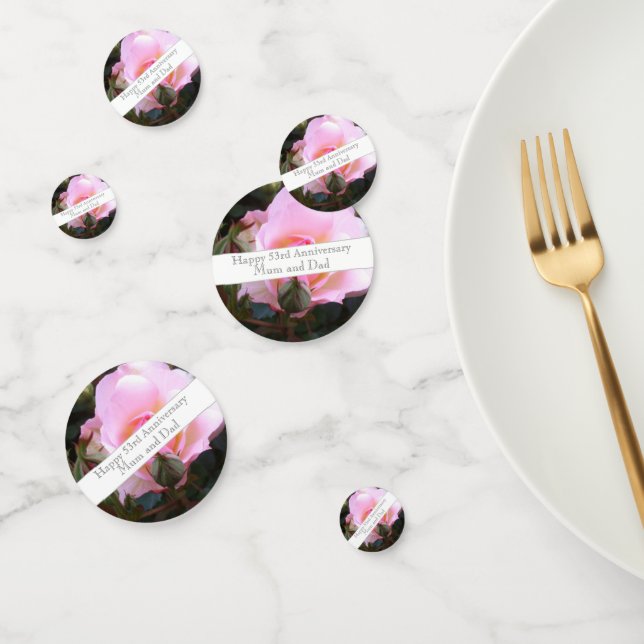 Confettis 53e anniversaire du Mariage Rose rose (Groupe)