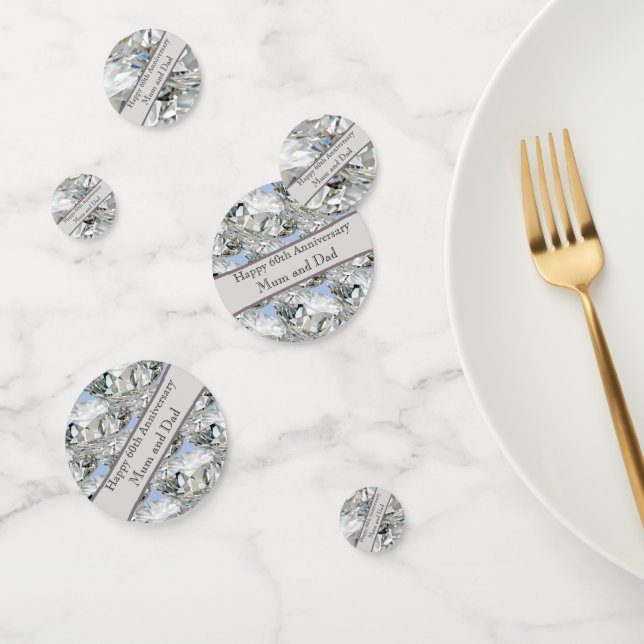 Confettis 60e anniversaire du Mariage Diamond (Groupe)