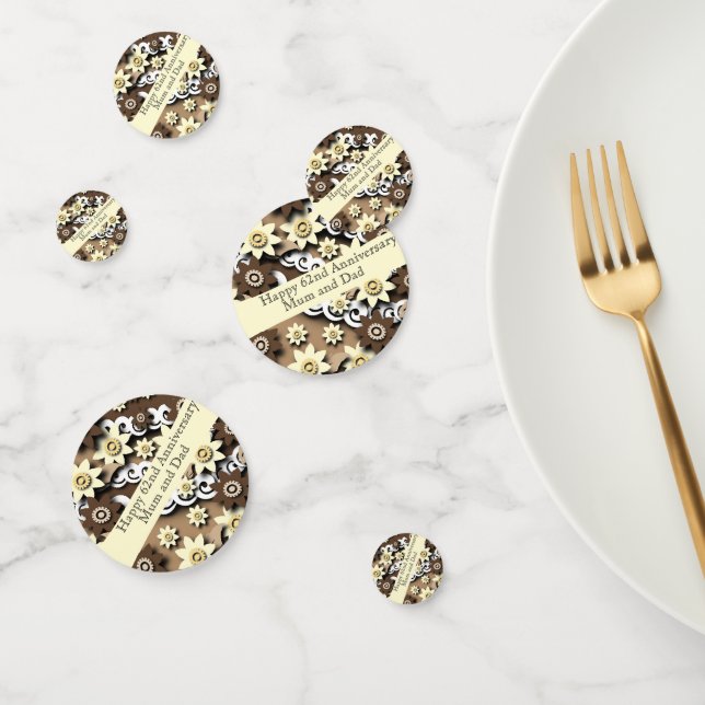 Confettis 62e anniversaire du Mariage (Groupe)