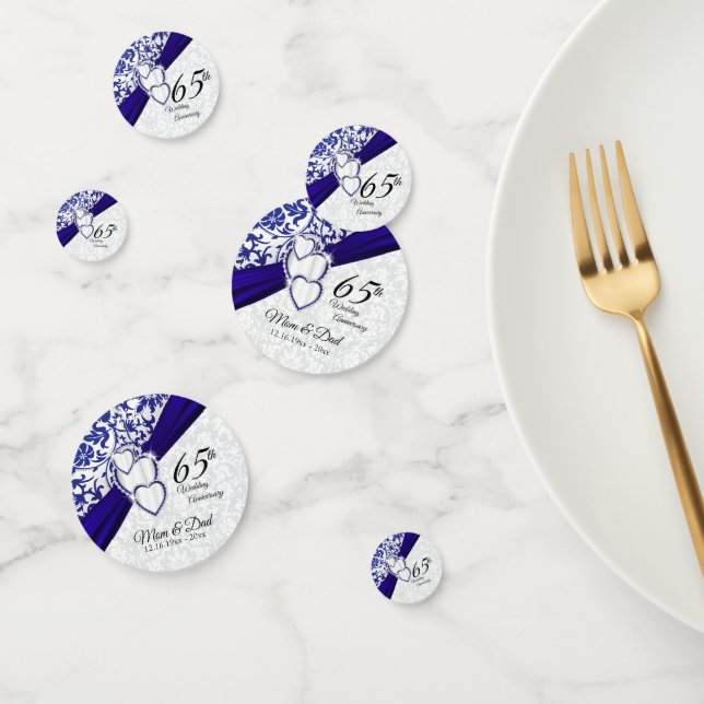 Confettis 65e / 45e Sapphire Blue Anniversary Design (Groupe)