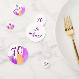 Confettis 70e anniversaire Motivational Purple Tulips