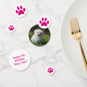 Confettis Amusants Pet Photo Anniversaire Fête Empreintes de