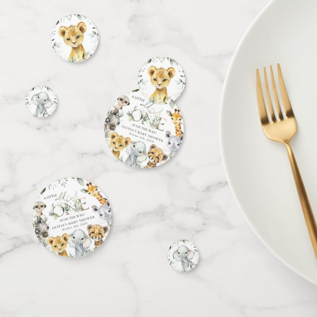 Confettis Animaux de la jungle, Safari, Un sauvage, Baby sho (Groupe)