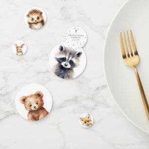 Confettis Animaux des bois Baby shower moderne