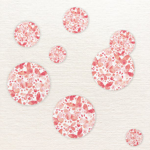 Confettis Aquarelle papillon rose