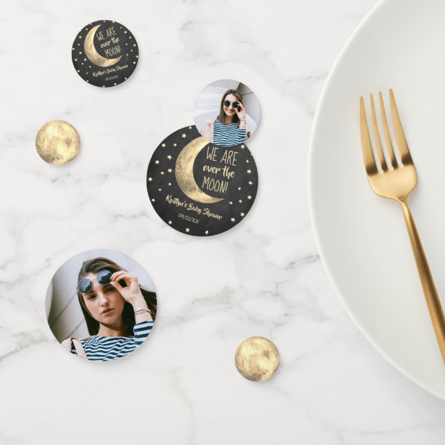 Confettis Au-Dessus De La Lune | Photo Baby shower (Groupe)