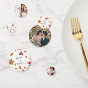 Confettis Automne Feuillage Mariage décoration de table Phot