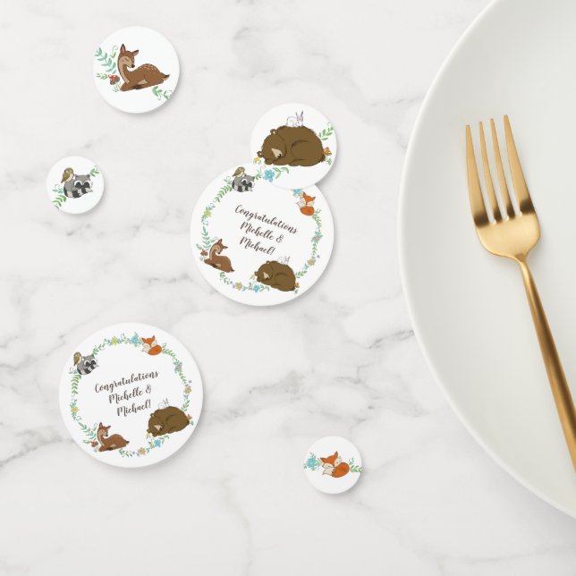 Confettis Baby shower animal de la forêt (Groupe)