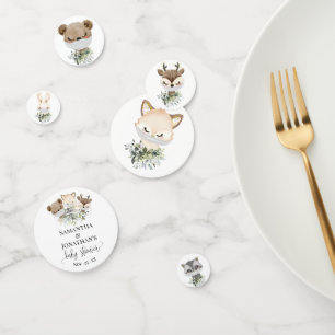 Confettis Baby shower animal forestier