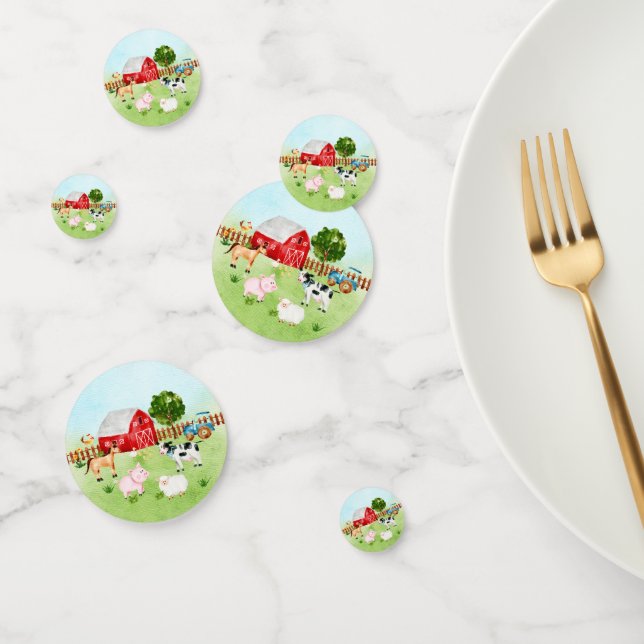Confettis Baby shower Animaux de la grange (Groupe)