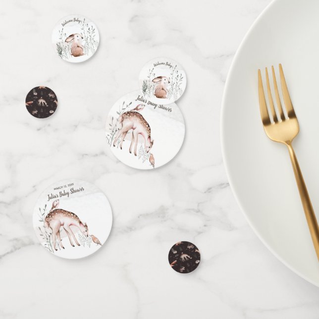 Confettis Baby shower Animaux des bois (Groupe)