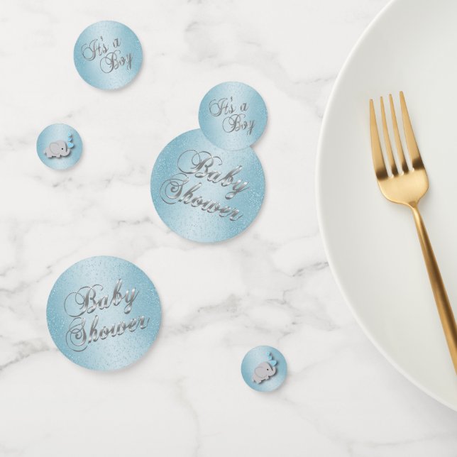 Confettis Baby shower Bébé Parties scintillant bleue (Groupe)