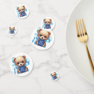 Confettis Baby shower Bleu Teddy Bear