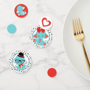 Confettis Baby shower Blue Elephant Polkadot
