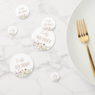 Confettis Baby shower Boho Fleur sauvage En Terracotta En Fl