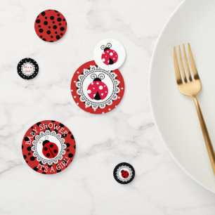 Confettis Baby shower de la fille Red Ladybug