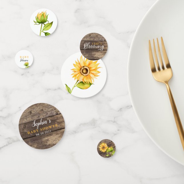 Confettis Baby shower de tournesol doux (Groupe)