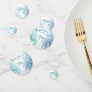 Confettis Baby shower des tortues de mer sous la mer