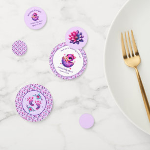 Confettis baby shower Dinosaur "Hatching Bientôt"