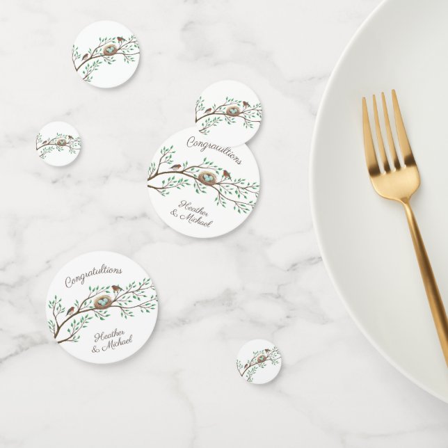 Confettis Baby shower d'oiseaux Printemps (Groupe)