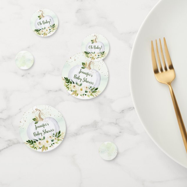 Confettis Baby shower d'or petit Citrouille (Groupe)