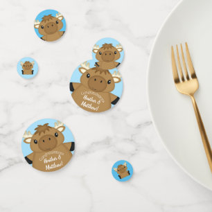 Confettis Baby shower d'orignal bleu