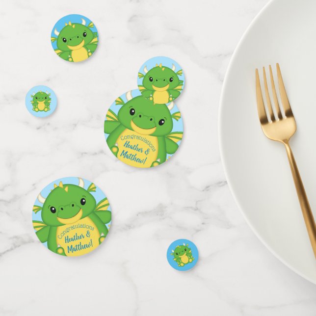 Confettis Baby shower Dragon (Groupe)