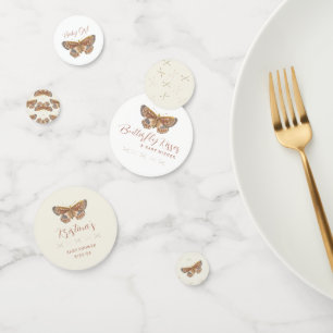 Confettis Baby shower fille Baisers papillon