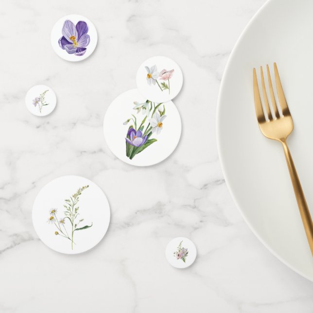 Confettis Baby shower fleur sauvage (Groupe)