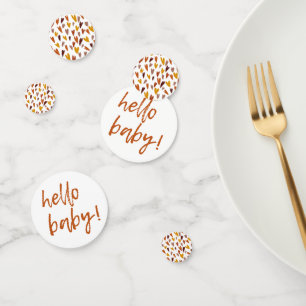 Confettis Baby shower Hello neutre par sexe moderne