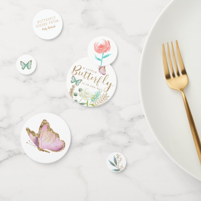 Confettis Baby shower papillon Jardin floral (Groupe)
