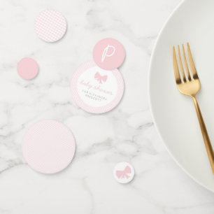Confettis Baby shower rose en vichy