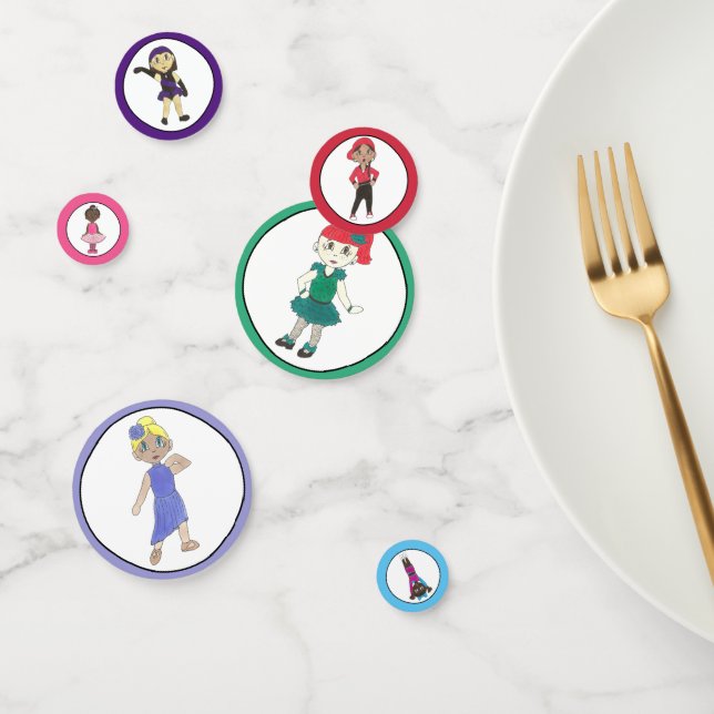 Confettis Ballet Tap Jazz Acro Lyrique Danseur Anniversaire (Groupe)