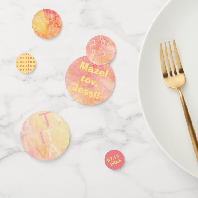 Confettis Bar ou Bat mitzvah tout simplement subtil (Groupe)