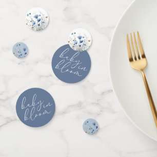 Confettis Bébé Bleu En Fleur Baby shower Fleur sauvage Flora
