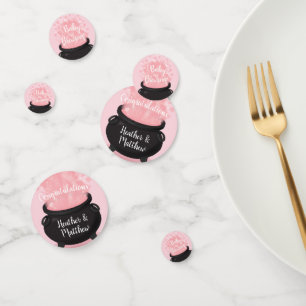 Confettis Bébé brasse Sorcière douche gothique rose fille