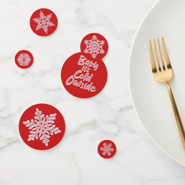 Confettis Bébé Il fait froid dehors Chaud Rouge Frozen Noël (Groupe)