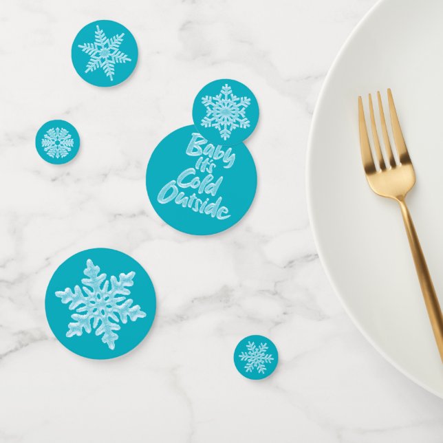 Confettis Bébé Il fait froid dehors Frozen Noël Snowflakes (Groupe)