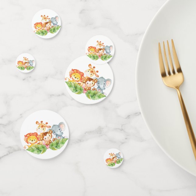 Confettis Bienvenue Baby shower Safari Jungle (Groupe)