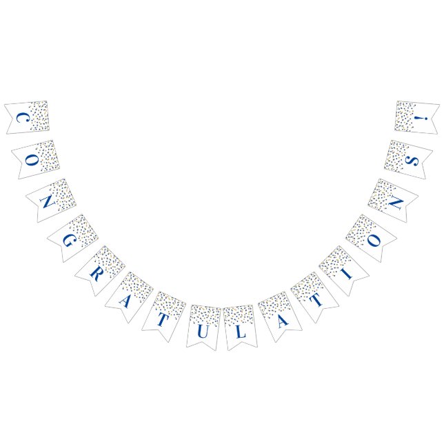 Confettis bleu-foncé d'or de bannière de (Tout)