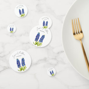 Confettis Bluebonnets Blue floral Mariages d'aquarelle