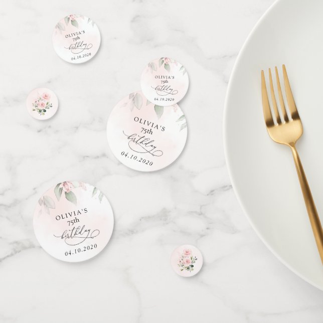 Confettis Blush Flowers, Pink Flowers, Boho, Birthday (Groupe)