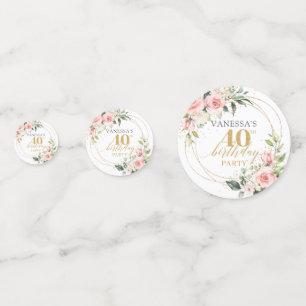 Confettis Boho rose rose rousse rose parties scintillant or