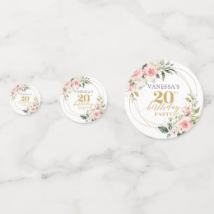 Confettis Boho roses rose rousse parties scintillant or 20e