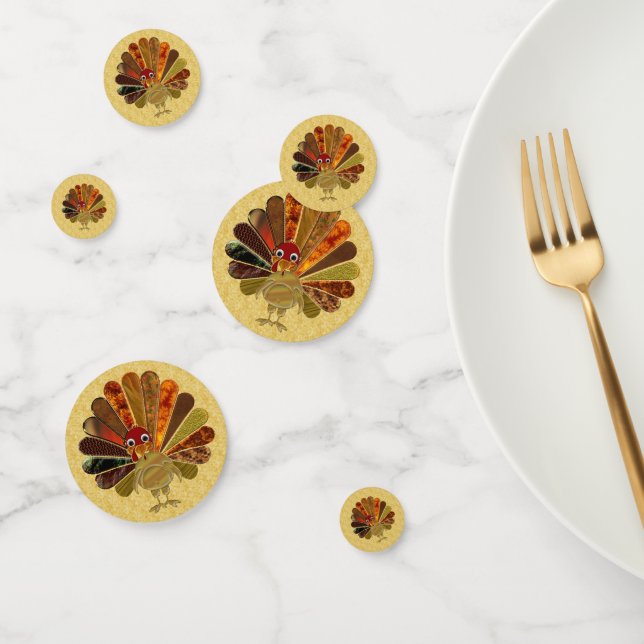 Confettis Bon thanksgiving coloré Turquie (Groupe)