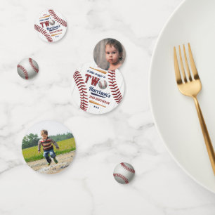 Confettis Boys Baseball 2e anniversaire Photo